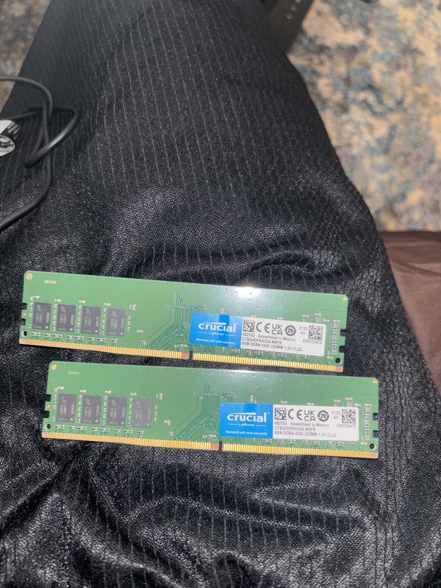 2 Sticks Of 8 GB RAM 3200 MHZ DDR4