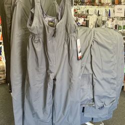 Womens Classic Snow Bibs Grey - Sizes Small/Medium/Large 