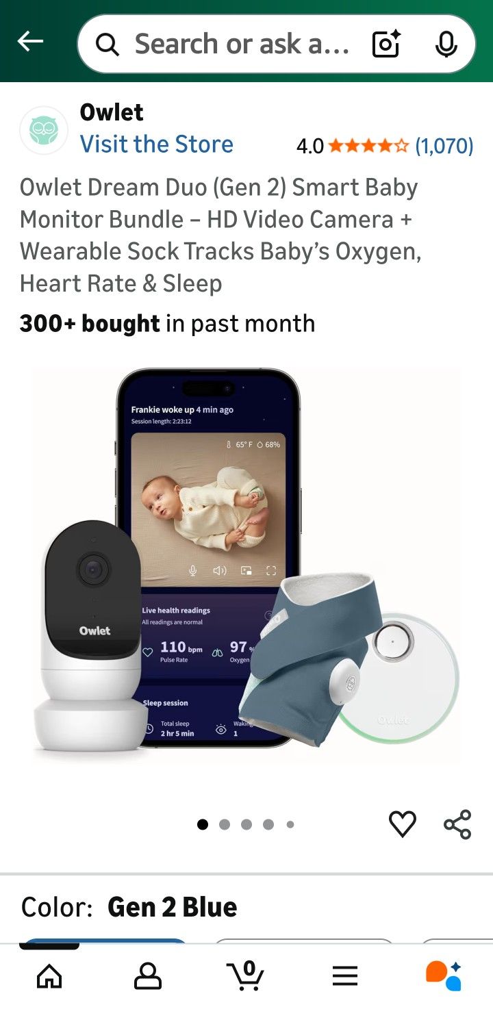 Owlet Dream Duo Gen 2 Sock And Camera