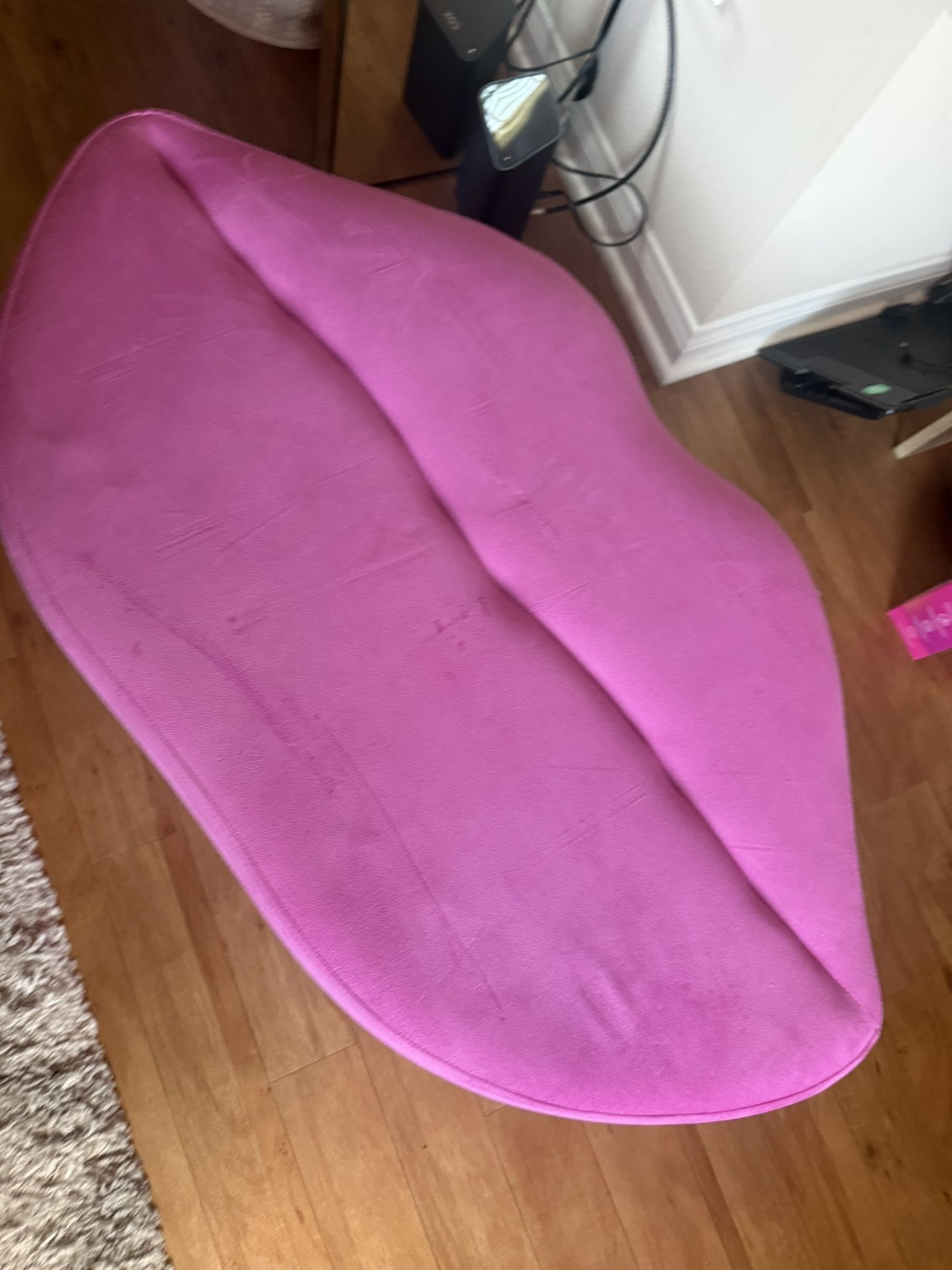 Pink Magenta Lip Ottoman