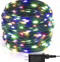 Waterproof LED Outdoor Christmas String Lights, 96Ft 300 LED 9 Modes Color Changing Indoor & Outside Fairy Light