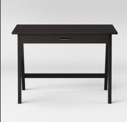 Paulo Wood Writing Desk with Drawer Black - 