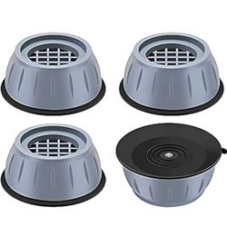 4Pcs Anti Vibration Pads for Washing Machine and Dryer Shock and Noise Cancelling Washing Machine Support Prevent Moving Shaking Walking