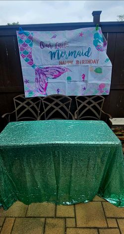 Birthday decoration table cloth