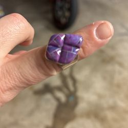 Beautiful sterling silver ring with purple stone Just In Time For Mother’s Day