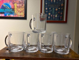 5 Glass Mug Set