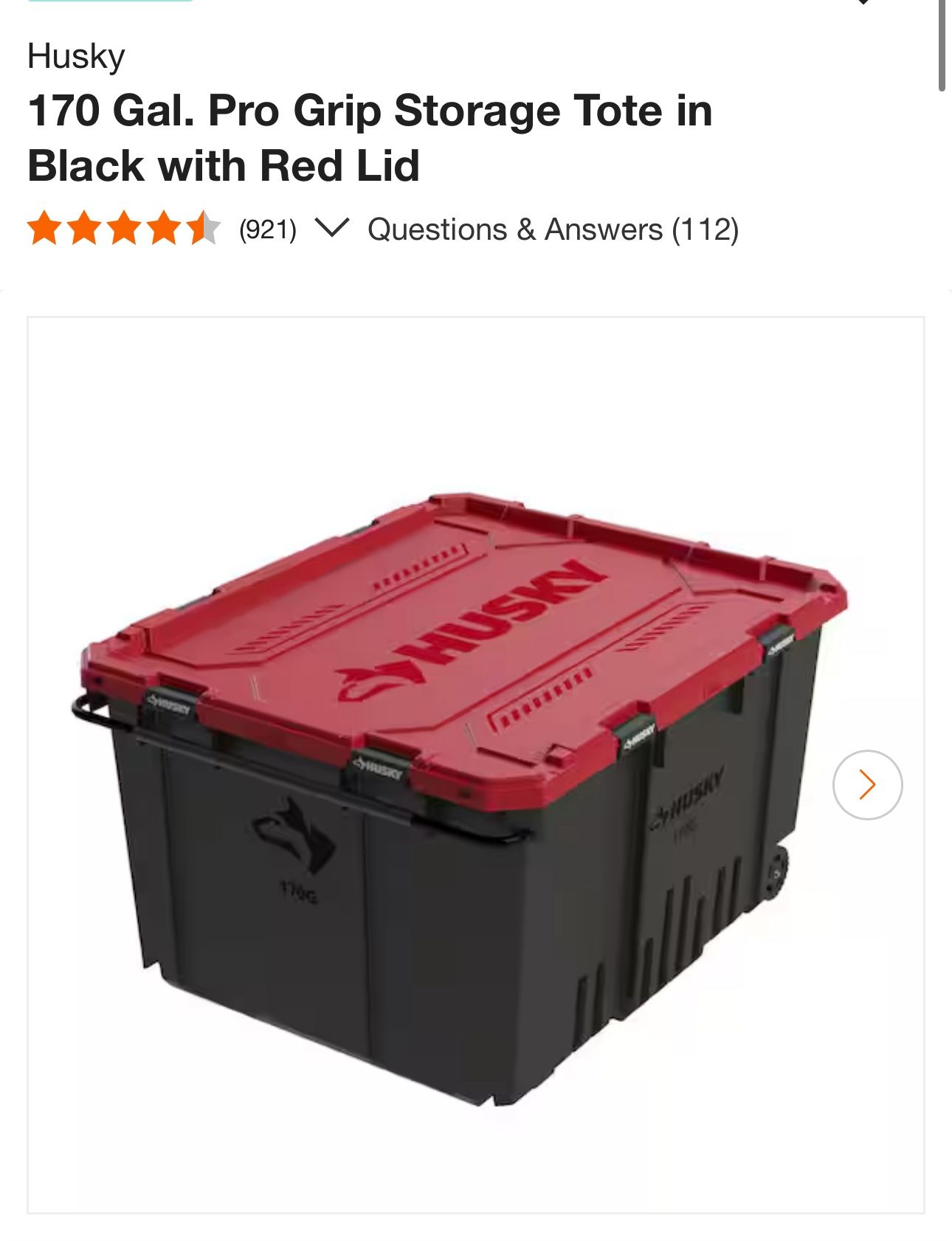 Band New 170 Gal Storage  Tubs I Have Two Of Them 