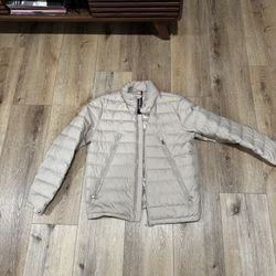 Moncler tan Puffer jacket 