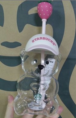 2026 Starbucks Bearista Bear Cup Strawberry Pink Baseball Hat New Authentic