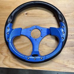 Steering Wheel 12.63” Diameter Blue And Black 