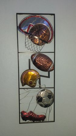 Metal sports wall decor