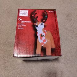 6' Reindeer Blow  Up Yard Decorations