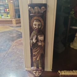ST PETER APOSTLE WOOD WALL CARVING