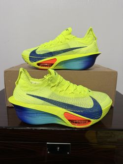 Nike Air Zoom Alphafly Next% 3 Size 7.5 Womens Volt Blue Running FD8315-700