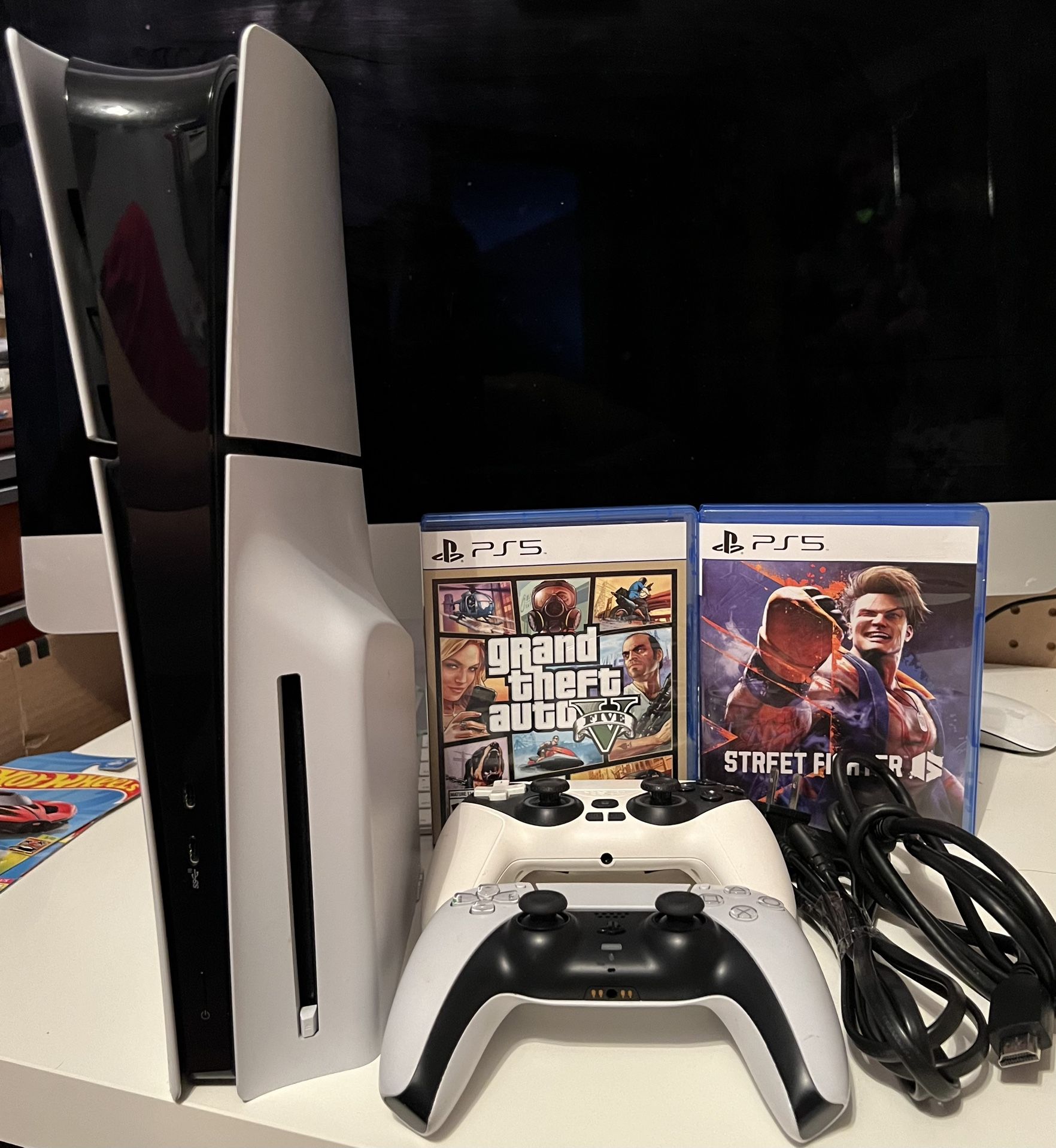 Ps5 With 2 Remotes And 2 Games