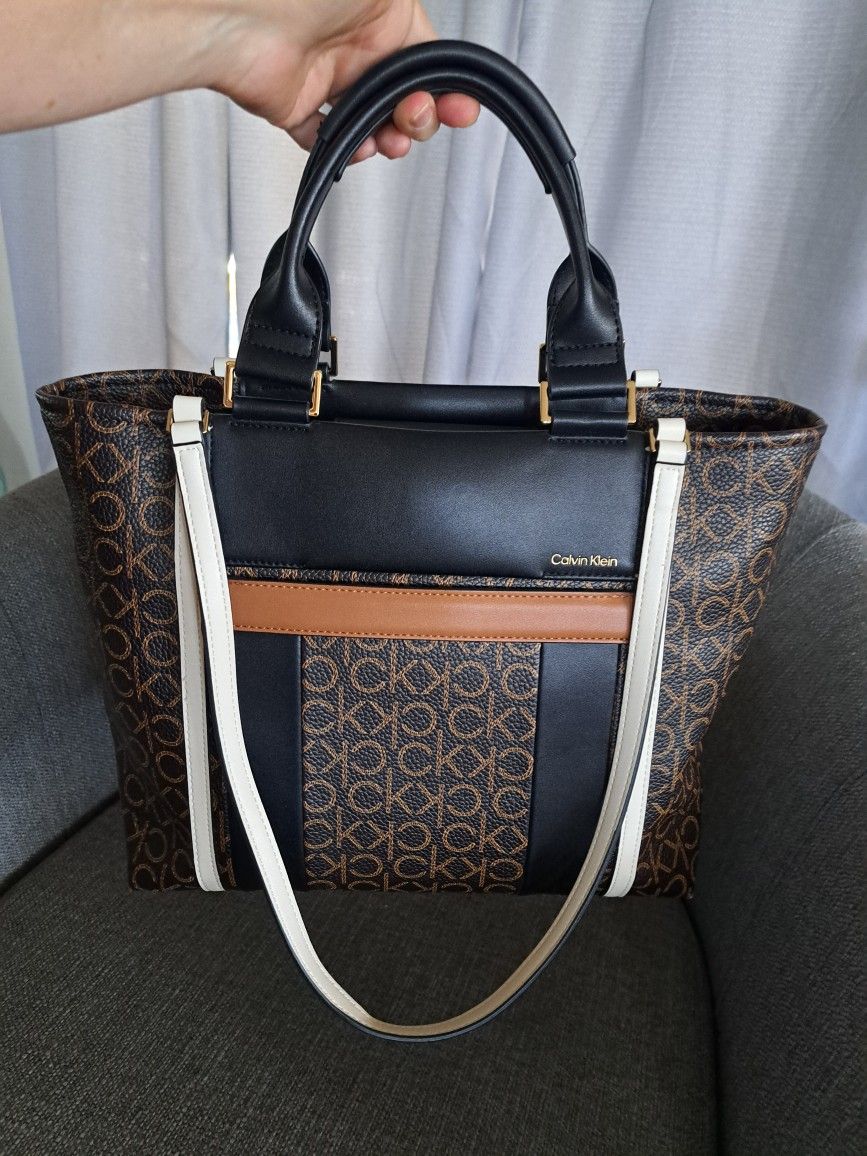 Calvin Klein Tote Bag - Dual Straps- Color Block