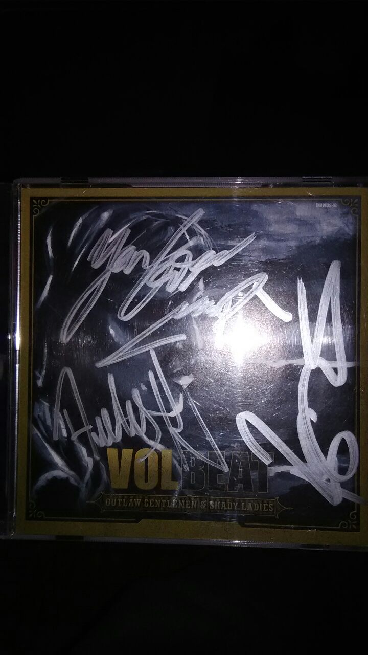 Autographed VOLBEAT CD all 4 band members signed it