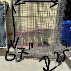 Wire Security Cage With Shelves