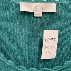 New With Tag Loft Sweater Size Via XS (S ) 