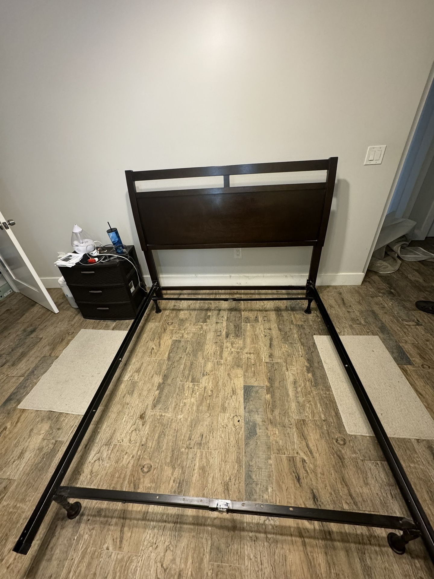 Queen Size Bed Frame, Dresser, And Nightstand 