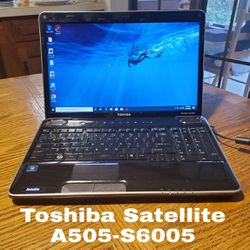 .Toshiba Satellite Laptop A505-S6005 Intel Core i3 500 Gig Hard Drive 4 Gigs Ram