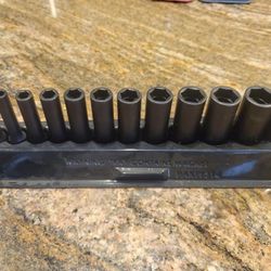 Snap On PAKTY 314. 12pc 1/4" Deep well impact sockets 5.5mm - 15mm (brand new)