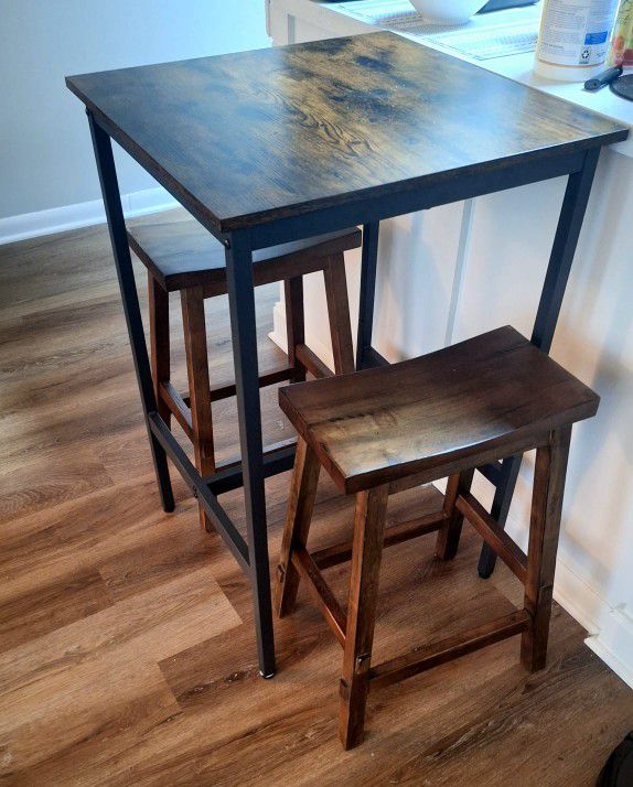 Bar Table, Small Kitchen Dining Table, High Top Pub Table