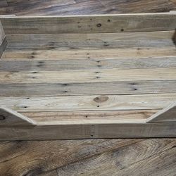 Handmade dog beds made out of reclaimed wood