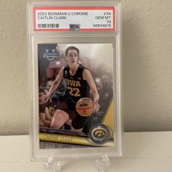 2023 Bowman U Chrome Caitlin Clark #34 PSA 10