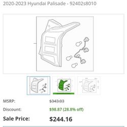  2020-2023 Hyundai Palisade Tail Lamp Assembly - Hyundai (92402-S8010)
