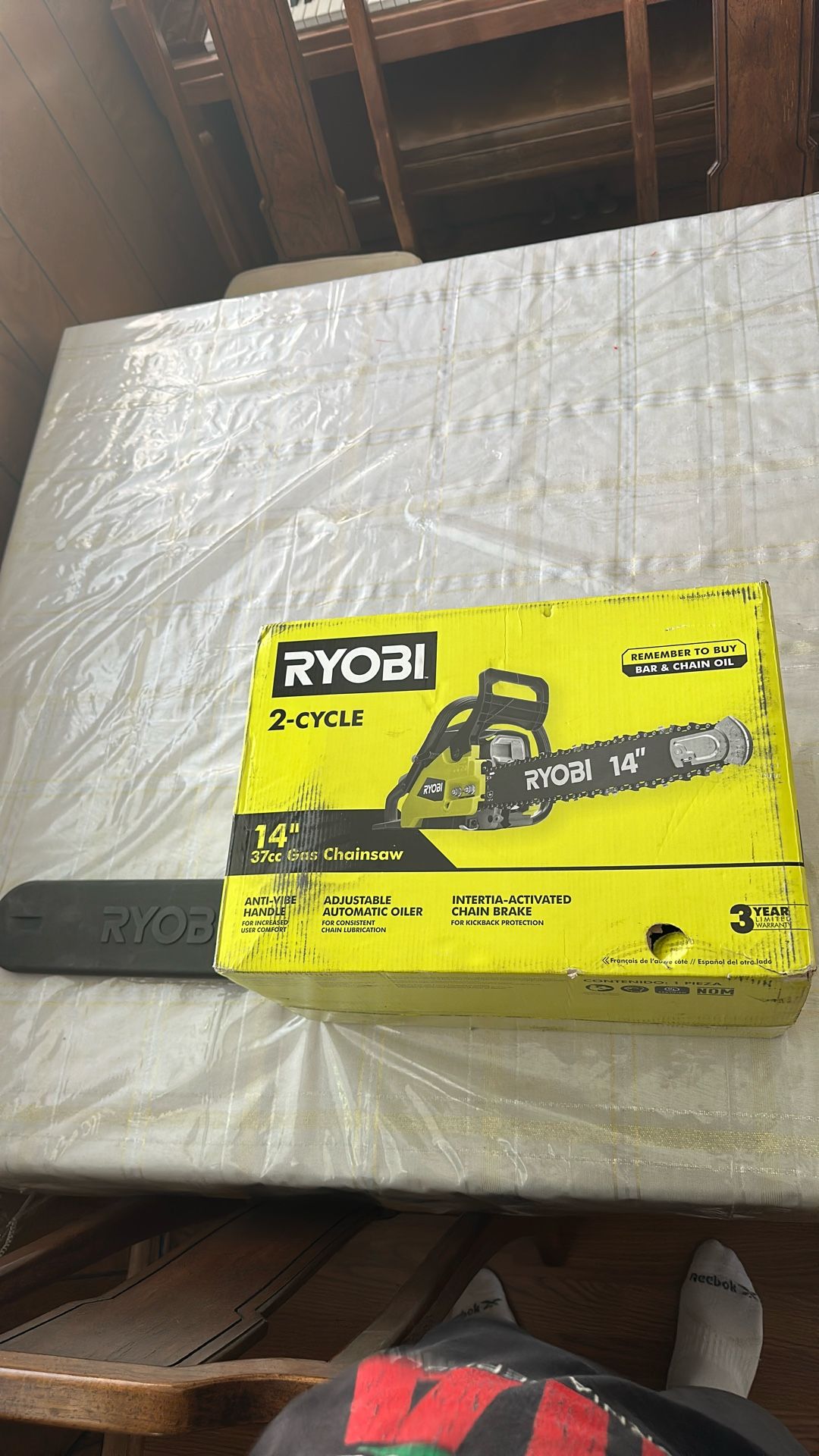 RYOBI 14 in. 37cc 2-Cycle Gas Chainsaw