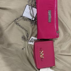 Pink Purse + Wallet