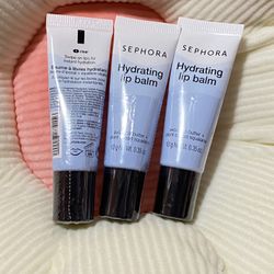 Sephora Vegan Hydrating Lip Balm - 1 Clear - 10g Full Size Sealed Pack Of 3