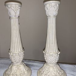Beautiful Set Of Candlesticks 10" Inches High