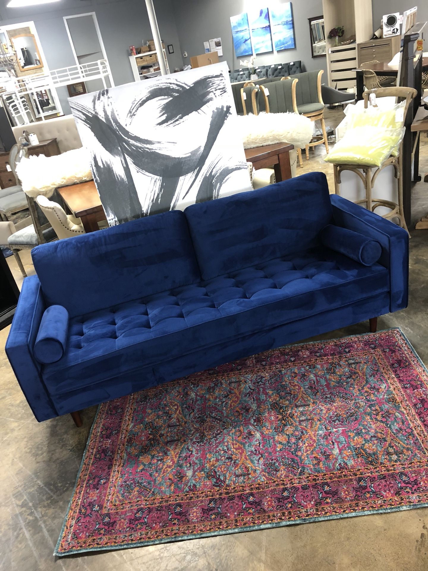Mistana Derry Sofa – Dark Sapphire