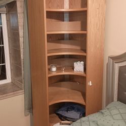 Solid Oak Corner Shelves Two Set Almost New