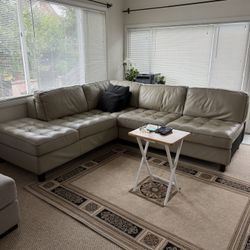 Leather Couch And Couch Bed 