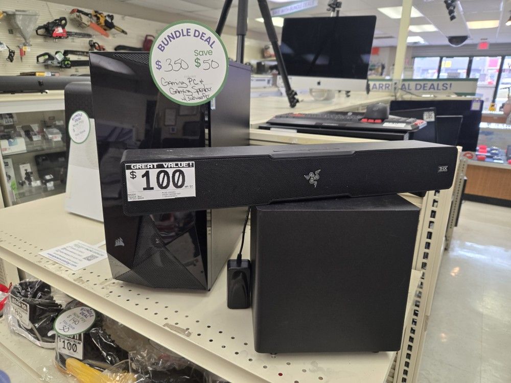 Corsair Gaming PC And Razer Speaker Bundle