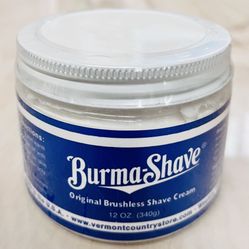 Burma-Shave Original Brushless Shave Cream 12OZ Made In USA Discontinued Sealed