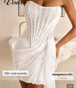 White reception dress