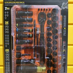 KLEIN TOOLS KNECT Complete Impact Pass Through and Flip Socket Set, 39-Piece