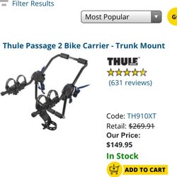 Thule Passanger 2 Bike Carrier Trunk Mount