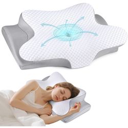 Brand New Unopened   Cervical Neck Pillow for Sleeping - Ergonomic Side Sleeper Pillow for Pain Relief, Contour Cervical Pillow for Neck Support, Orth
