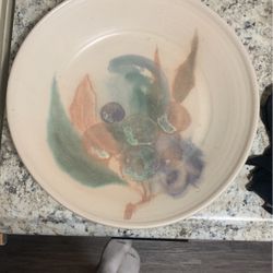 Ceramic Glazed Decorative Fruit Bowl  