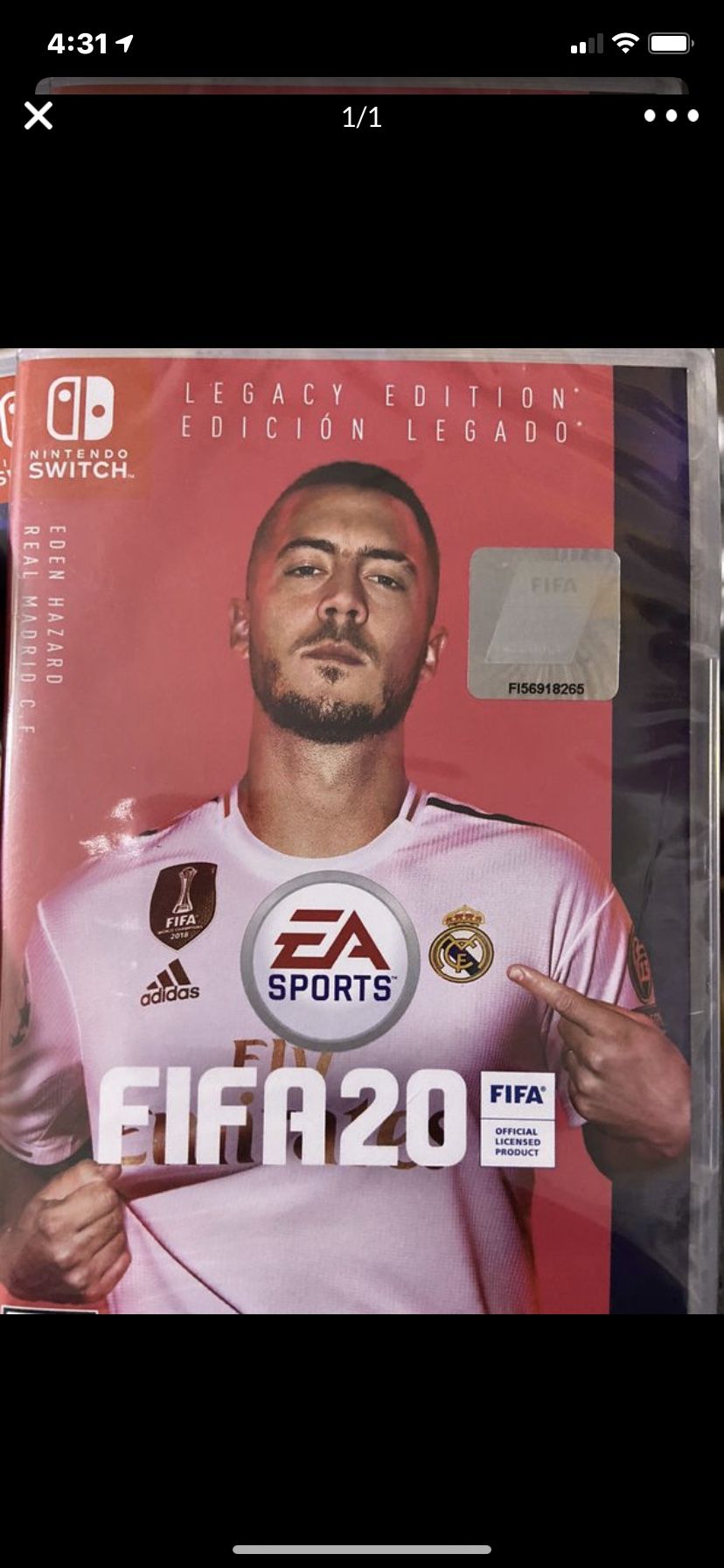 Nintendo switch EA sports fifa20