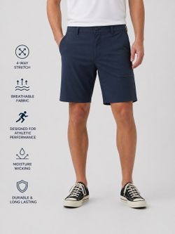 Zero Exposure Active Golf Shorts 9" Inseam Navy Blue Size 36