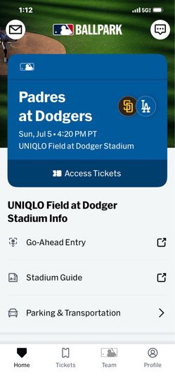 Dodger’s vs Padres