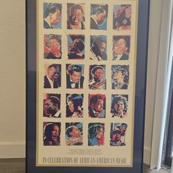 Black American Music History Poster 