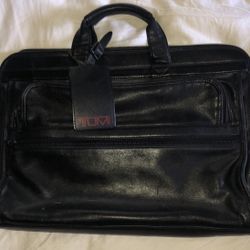 Tumi Black Leather Bag