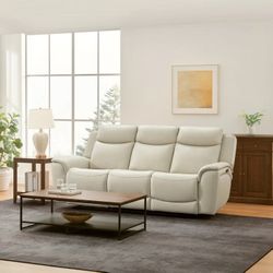 Costco Sanders Leather Power Reclining Sofa with Power Headrests $700